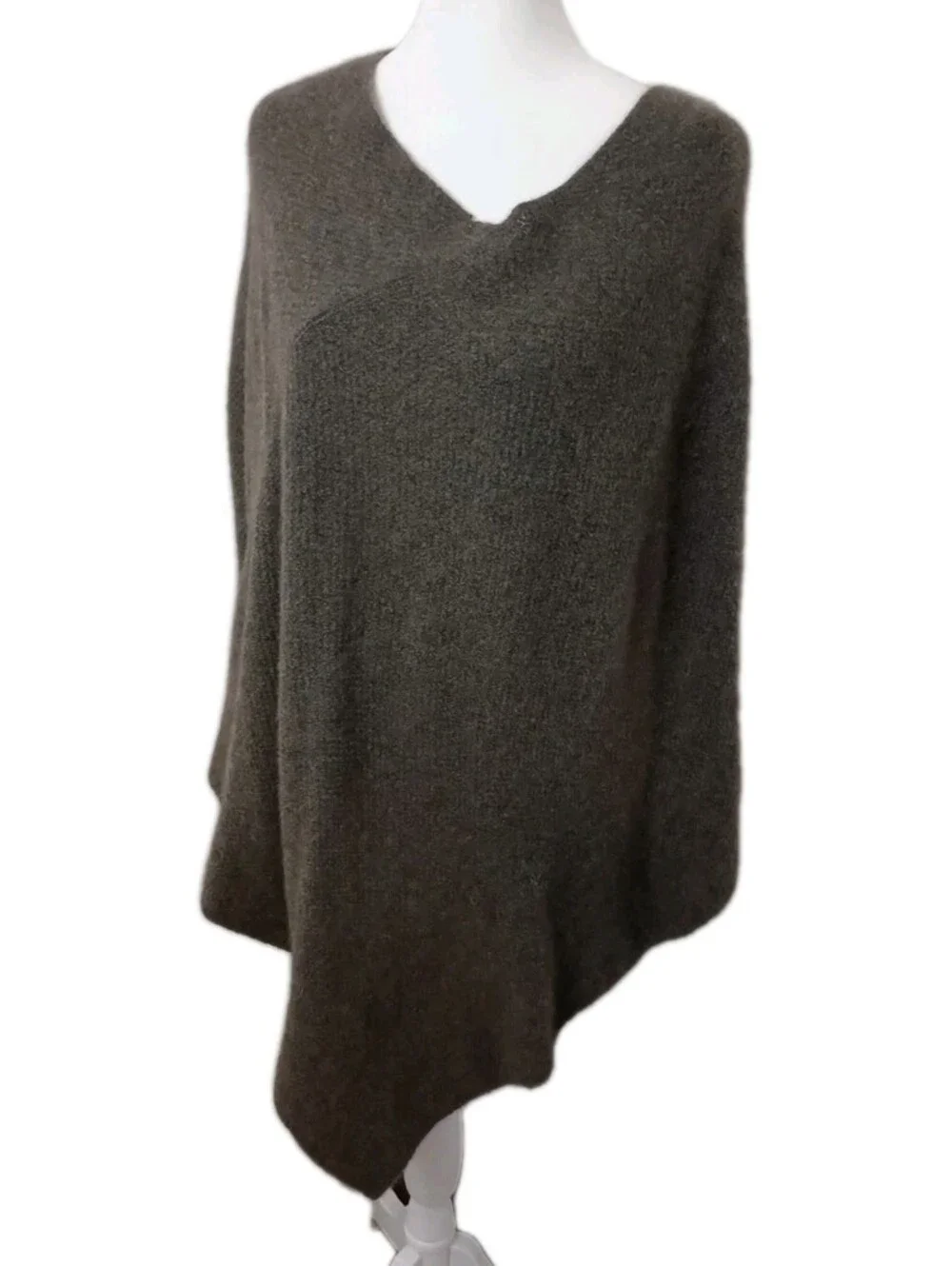 Waimate Possum Wool Poncho Vintage Brown Made In New Zealand OS SOFT